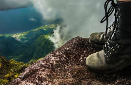 Repérage du terrain à partir de la montagne Pelée