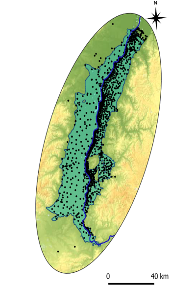 Localisation des piézomètres disposant de chroniques supérieures à 20 ans du niveau de l’eau souterraine brgm Figure 1