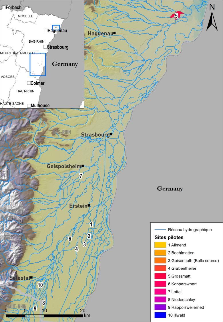 Sites pilotes GRETA Carte 1